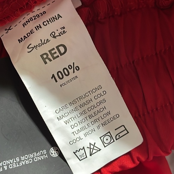 NWT Smoke Rise Red ruched pants XS - Picture 7 of 8